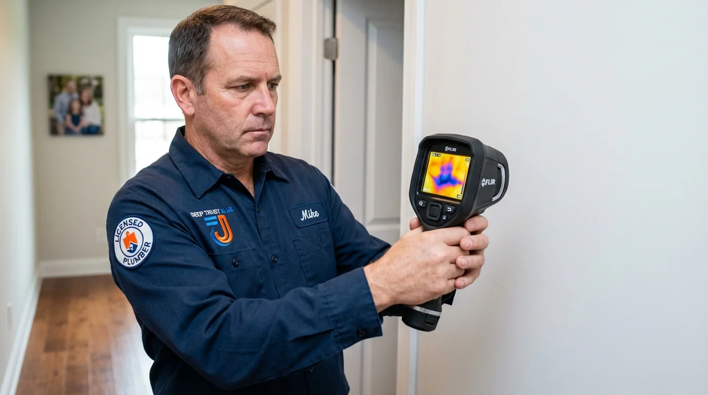 Thermal imaging leak detection by Johns Plumbing LLC in Seaford